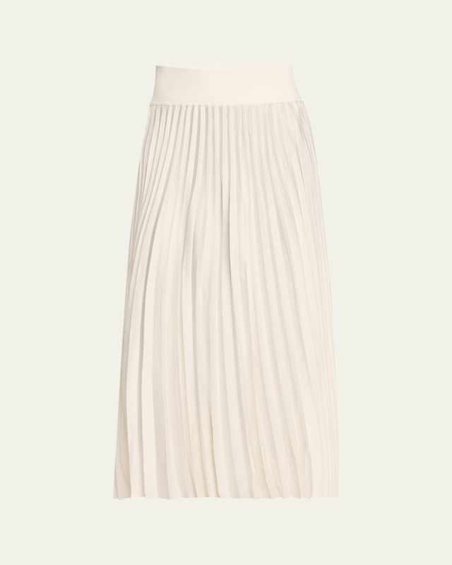 Valor Pleated Pull-On Midi Skirt